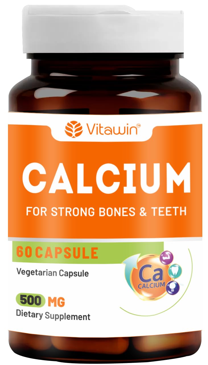 Calcium For Complete Bone Health & Joint Support, Natural Herbal, 500 mg, Veg - 60 Capsules Nutrition Supplement-image-41