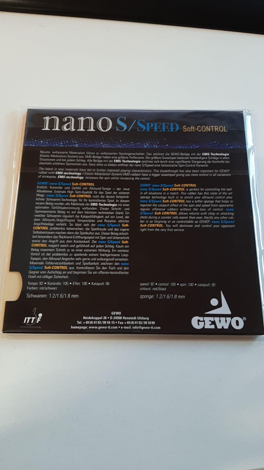 GEWO Rivestimento Nano S/Speed Control, rosso, 1,8 mm