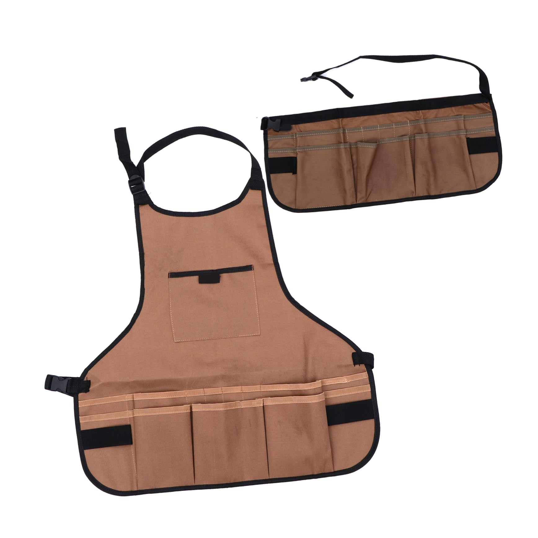 MUCKLILY 2Pcs Gardening Apron Sturdy Multi Functional Apron Premium Oxford Cloth with Pockets for Gardening and Cooking Comfortable Fit Durable Design