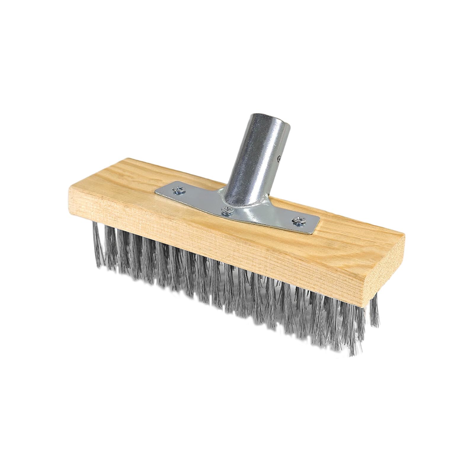 Apglsxy 30Cm Stainless Steel Wire Floor Brush Head Multipurpose Metallic Wire Deck For Outdoor Deck Garage Pool Grout Stainless Floor