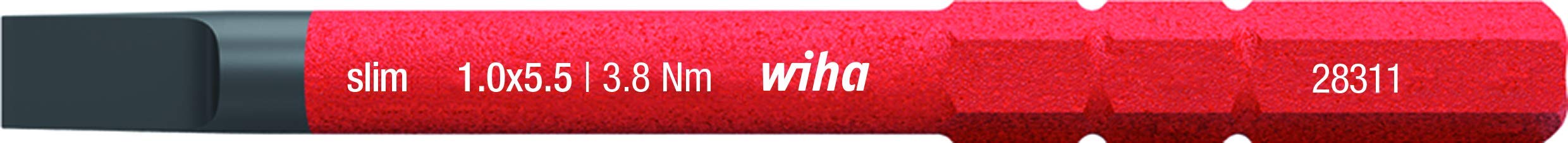 Wiha Slotted 5.5mm SlimBit Replacement Slim Bit VDE SoftFinish SlimVario 34581