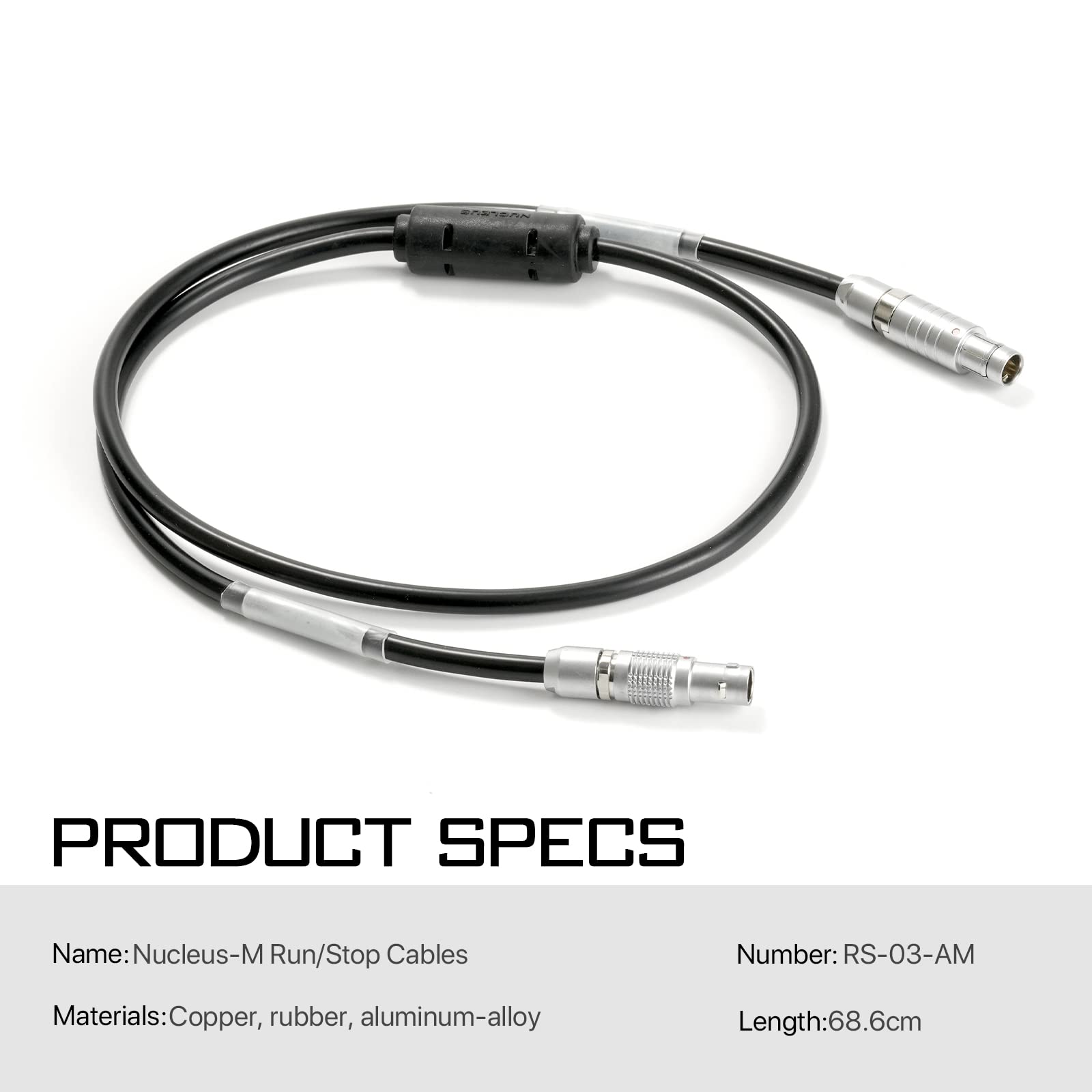 Tilta Nucleus-M Run/Stop Cable compatible con accesorios de cámara ROJO Conexión macho RS-03-AM