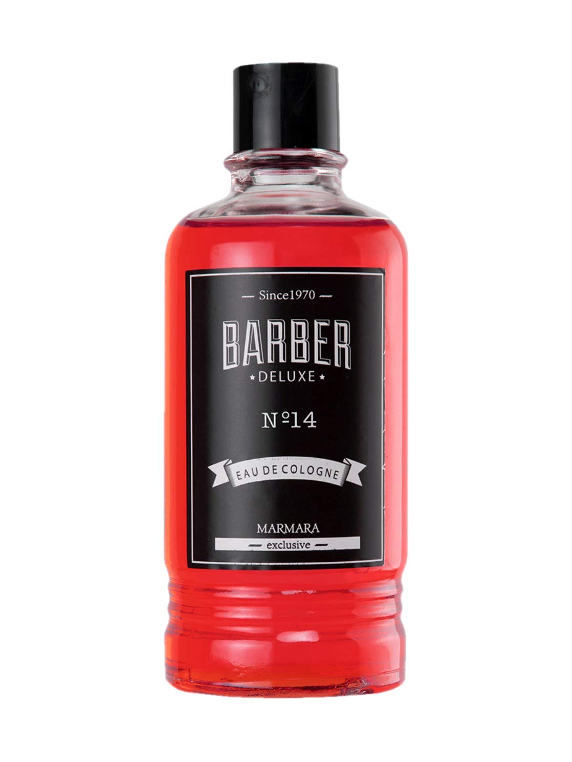 BARBER MARMARA No. 14 woda kolońska męska Splash w szklanym kałamarzu, 1 x 400 ml – woda zapachowa – woda po goleniu dla mężczyzn – odświeża chłód – zapach męski – dezynfekujący alkohol 70° (nr 14)