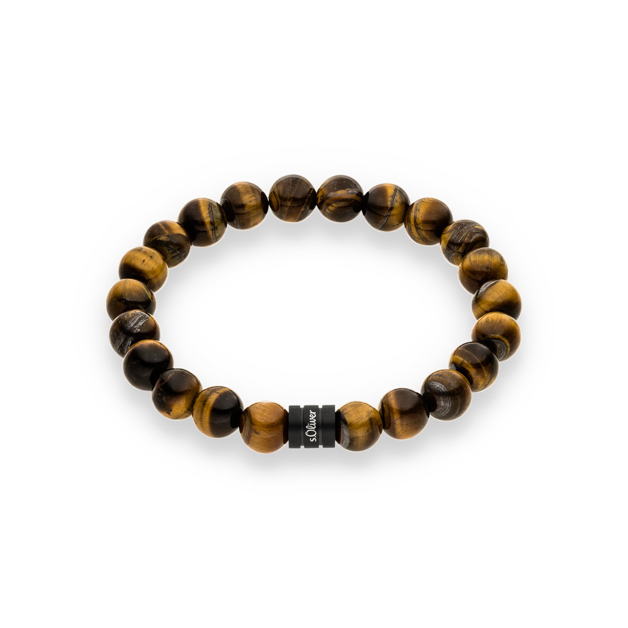 s.Oliver Herren Schmuck – Armband aus Beads mit Edelstahldetail – Klassisch, Stilvoll und Maskulin – Perfekte Geschenkidee