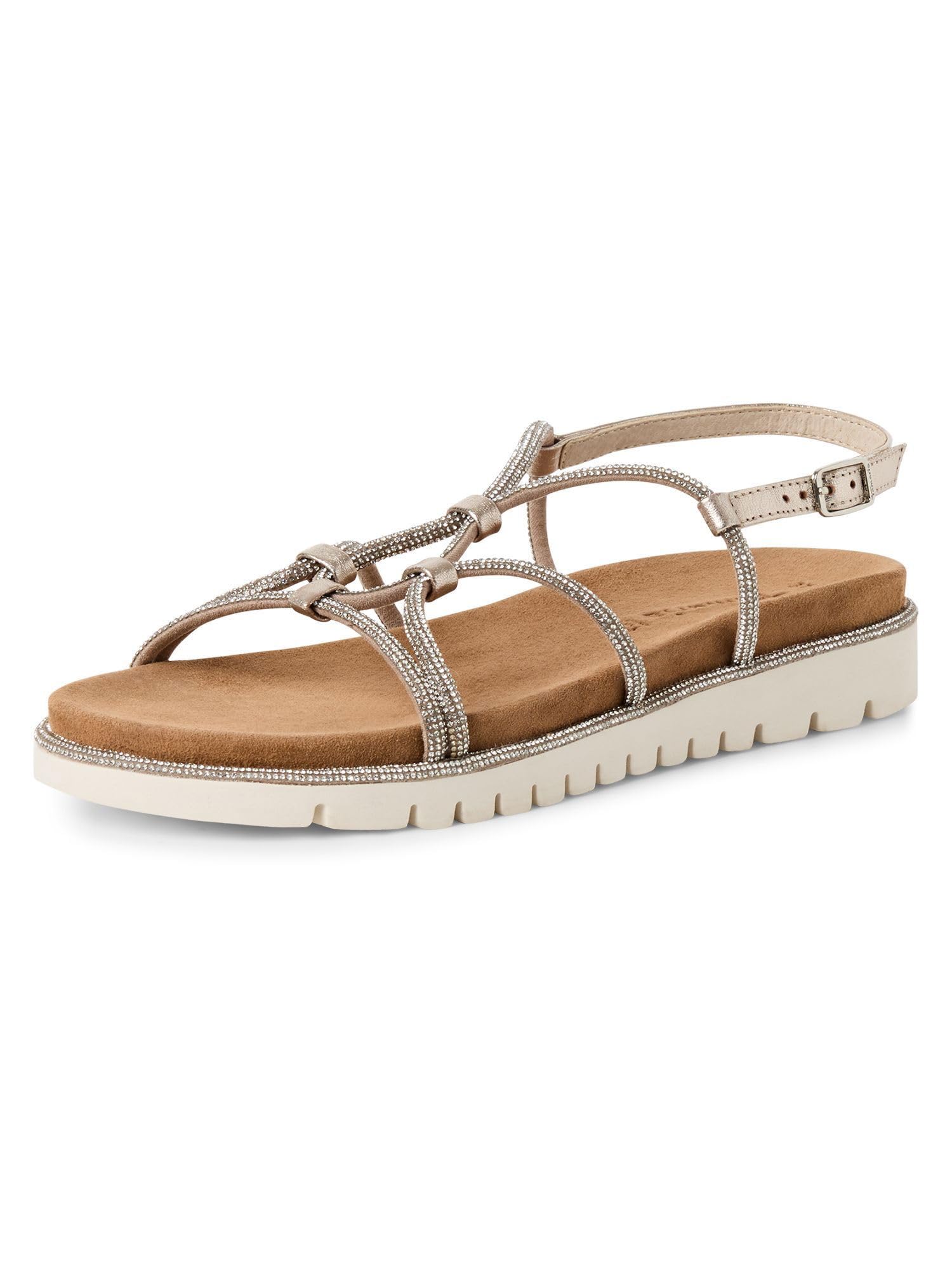 Tamaris Women’s sandal with wedge heel beige 5 UK