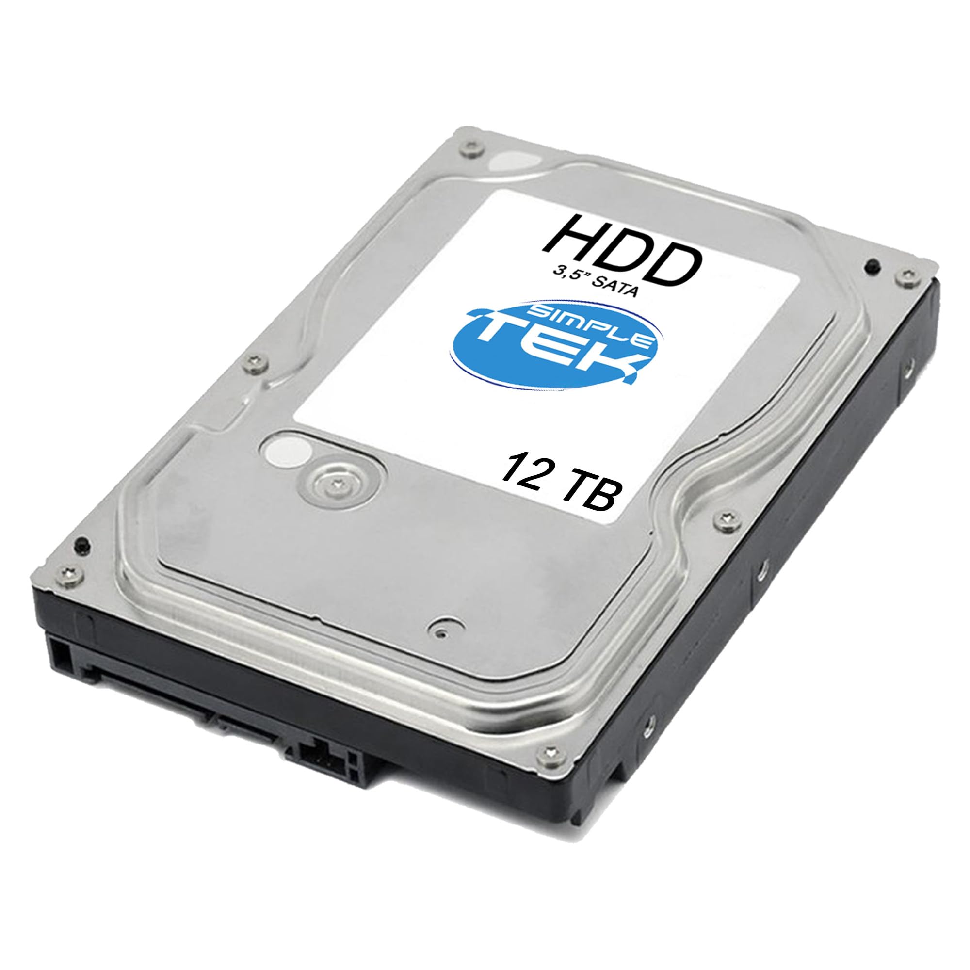 SIMPLETEK - Hard Disk Interno 12TB Pro - 3.5" SATA III 6Gb/s - Specifico per Videosorveglianza AI, DVR e NAS - Alta Affidabilità 24/7 - WD122PURP