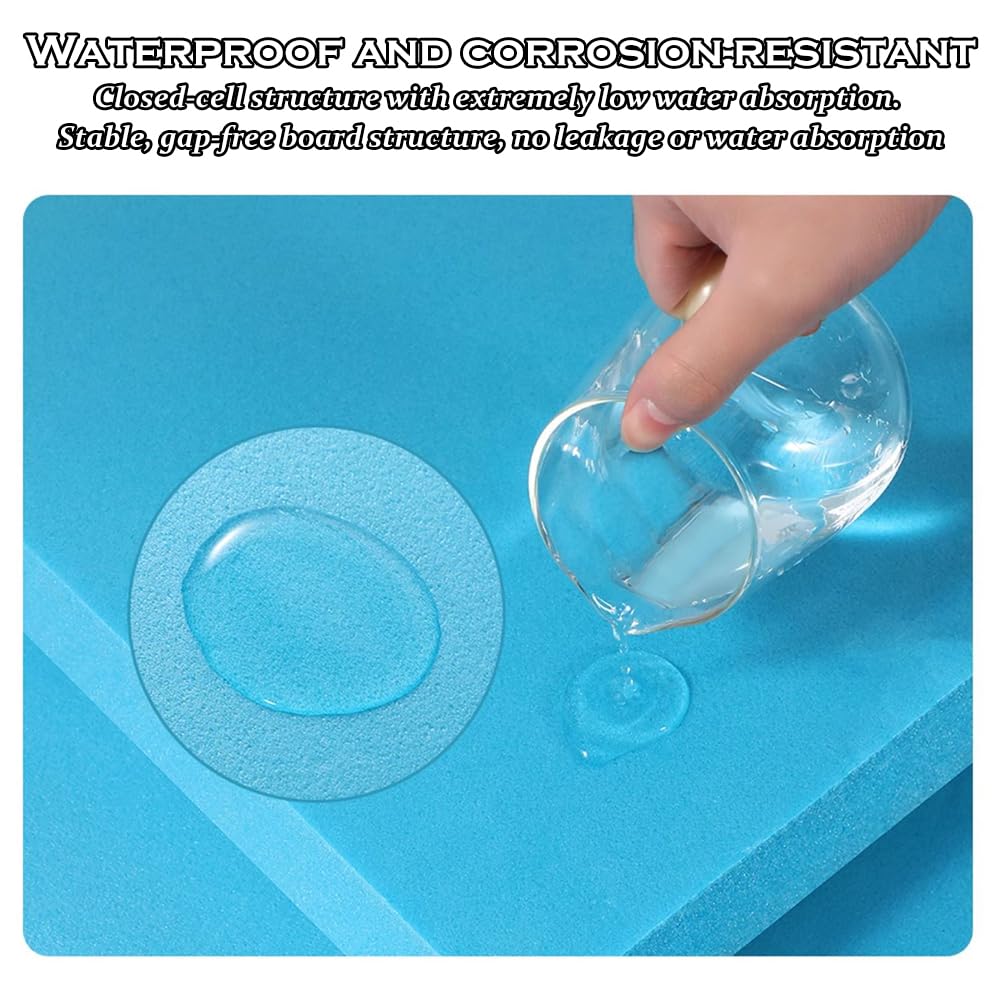 Panel Aislante de Espuma de poliestireno de Alta Densidad, Impermeable, ignífugo y Resistente a la presión, para Paredes, techos y Suelos radiantes (5 Unidades),4 cm