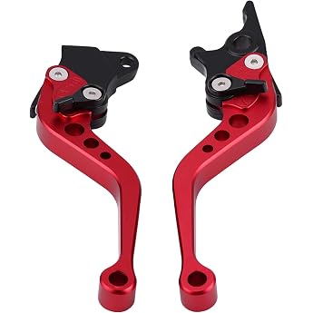 Motorcycle 2pcs 22mm 7/8 CNC Aluminum Clutch Brake Clutch Lever Grief Filler for Motorcycle Universal Red