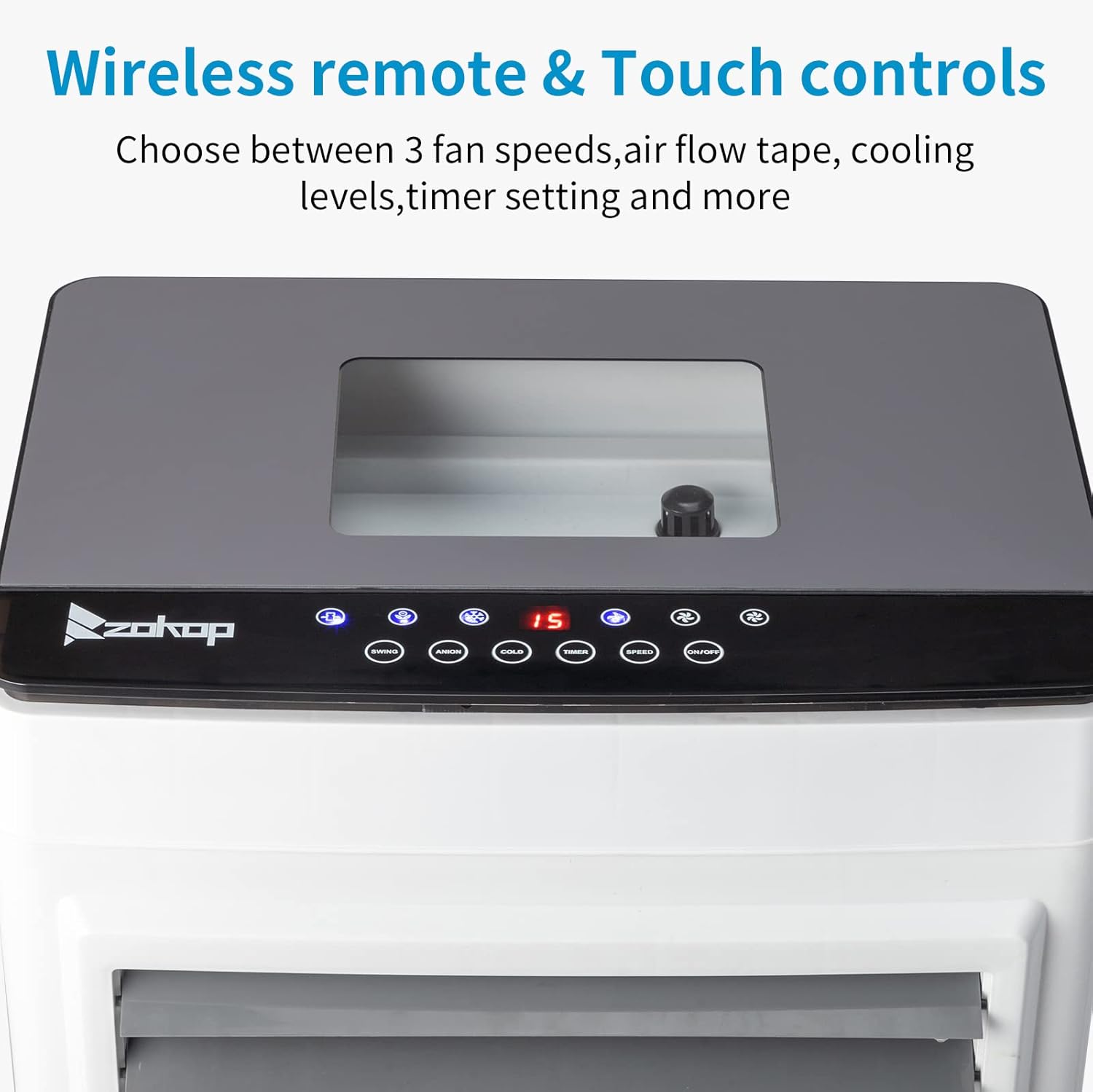 ZOKOP Evaporative Cooler control panel and remote control