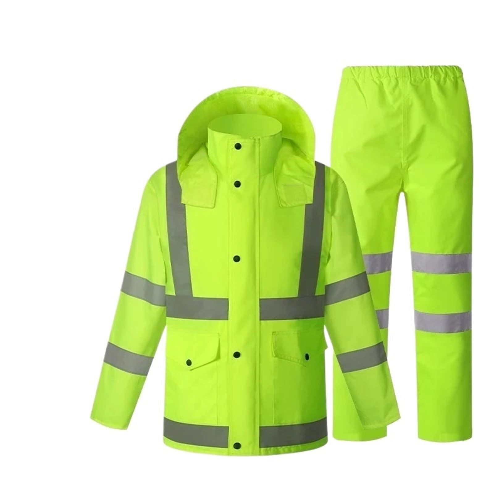 Traje de Agua Chaqueta y pantalones impermeables de alta visibilidad, color amarillo negro, for uso en exteriores, for motociclistas trabajadores sanitarios