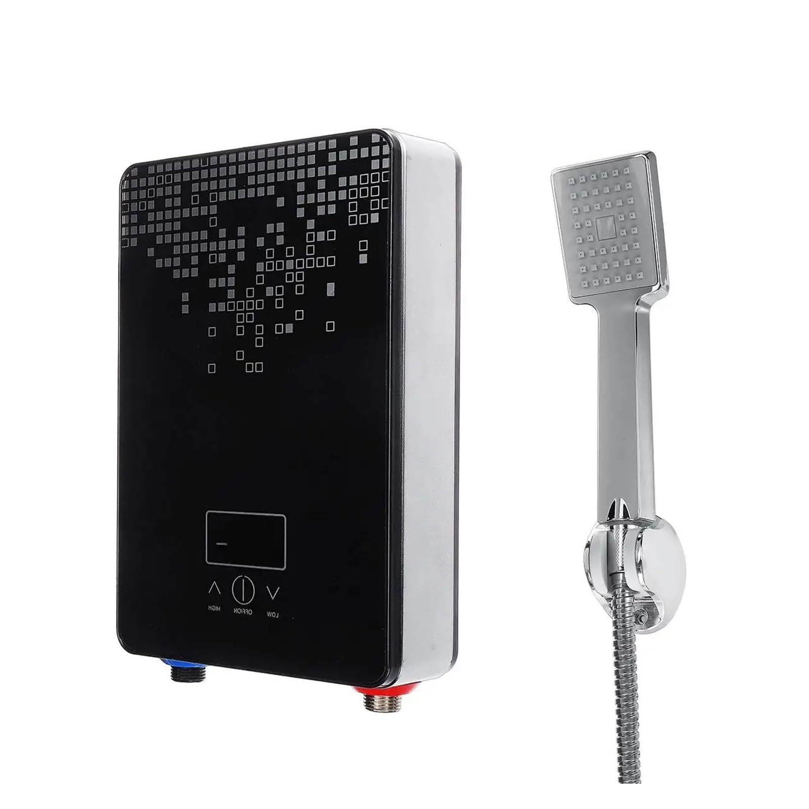 Elektryczny podgrzewacz wody przepływowy, 6500W Elektryczny Podgrzewacz Wody Łazienka Prysznic Wielofunkcyjny Gospodarstwa Domowego Natychmiastowy Bezzbiornikowy Wyświetlacz Temperatury Bojler Ciepłej