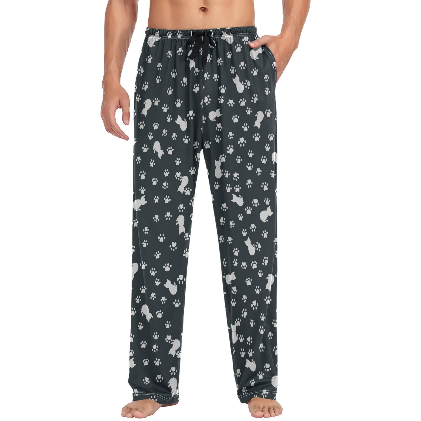 visesunny Mens PJ Pajama Pants Bottoms Cotton Soft Lounge Pants Sleepwear PJs with Pockets