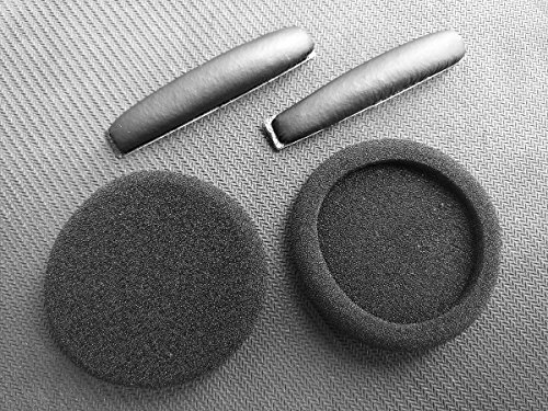 Ersatz Ohrpolster Ohrpolster Schaum Kissen + Stirnband Pad Reparatur Teile Für Sennheiser px100 px130 PX100II px131 PC30 PX80 On-Ear Kopfhörer Ohrenschützer Kissen (schwarz)