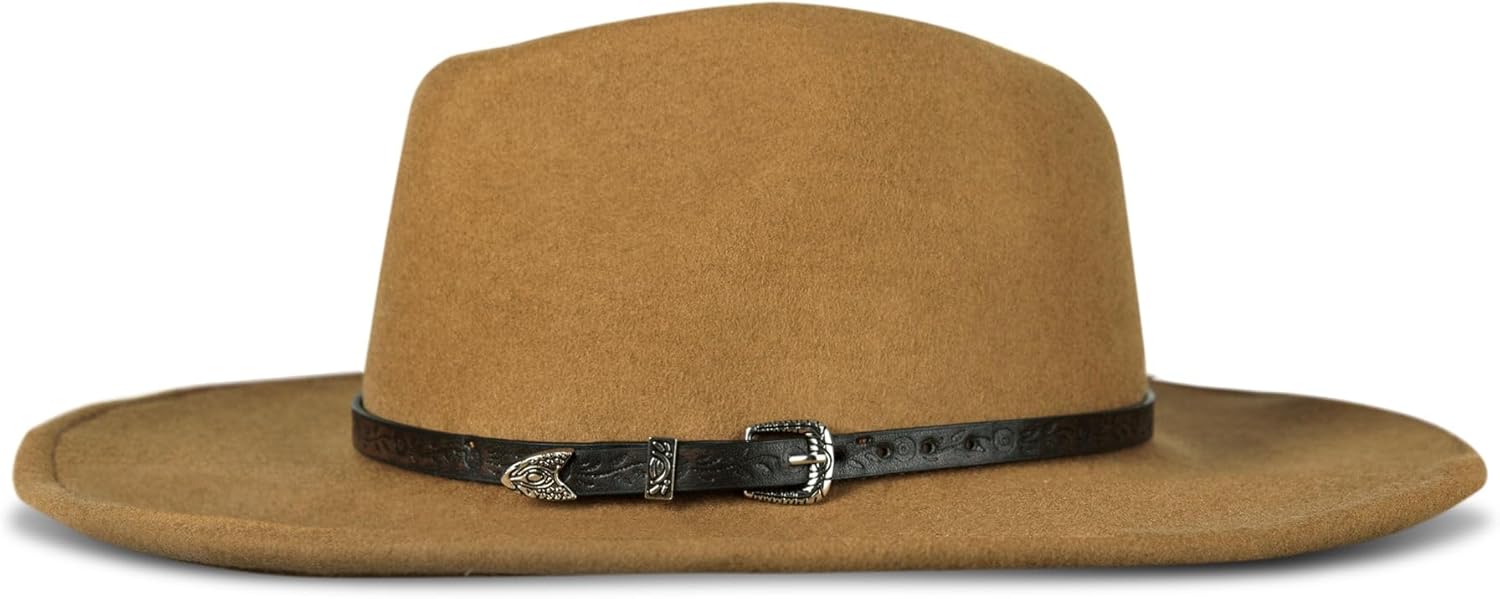 Lucky Brand Womens Ranger Hat | Wide Brim | Felt | Rancher | Americana | Western Inspired | Classic | Fashion | Cowboy