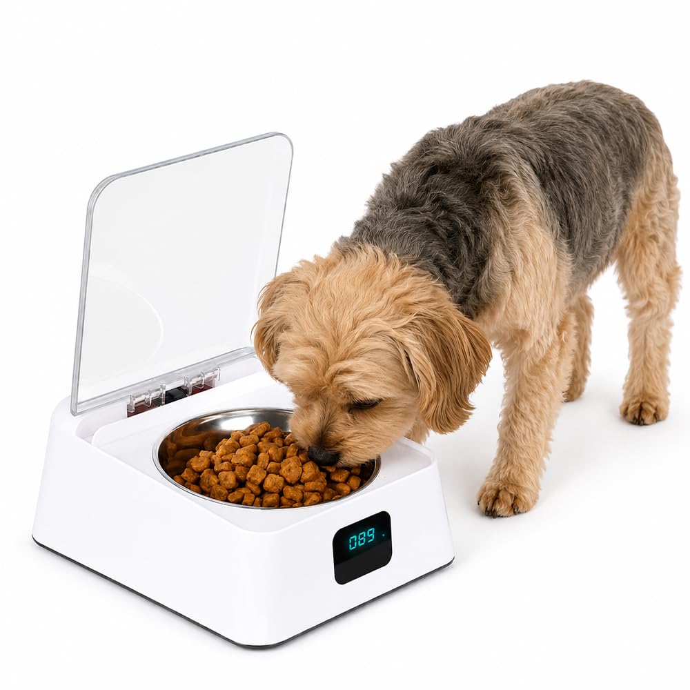Dispenser Crocchette Gatto Umido Automatico, 350ml Distributore Automatico Cibo Gatti con Sensore a Infrarossi Intelligente Distributore Cibo Gatti Automatico per Alimenti Secchi che Umidi