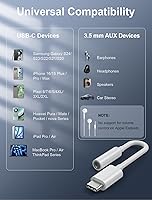 Vista 4 de Adaptador de auriculares de audio USB-C a 3.5mm – HiFi 2 unidades compatibles con Apple iPhone 17 16 15 Samsung Galaxy S25 S24 S23 S22 S21 Plus Pro