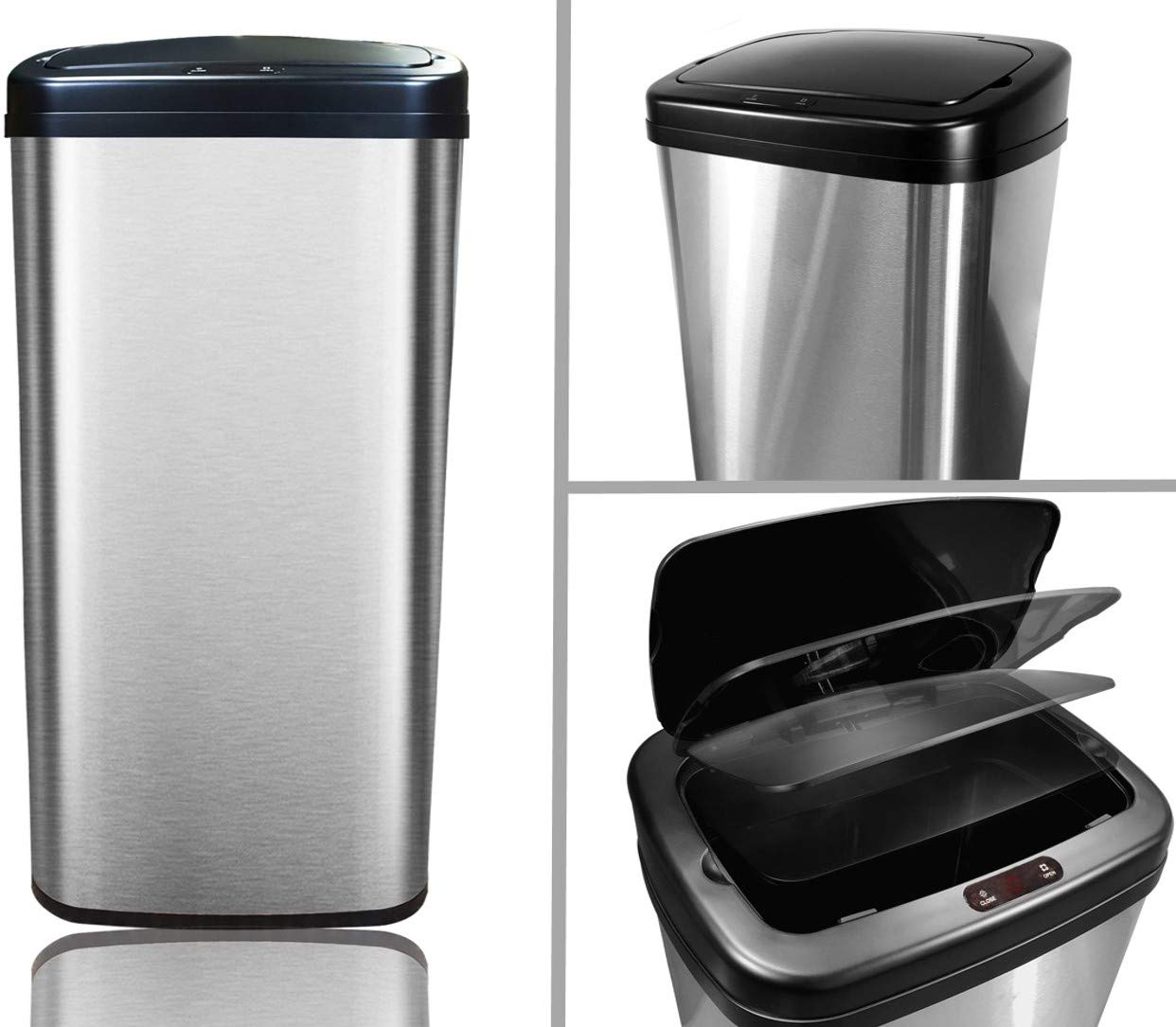 Buy Futura 50 Litre Large Automatic Kitchen Indoor Sensor Bin for Waste