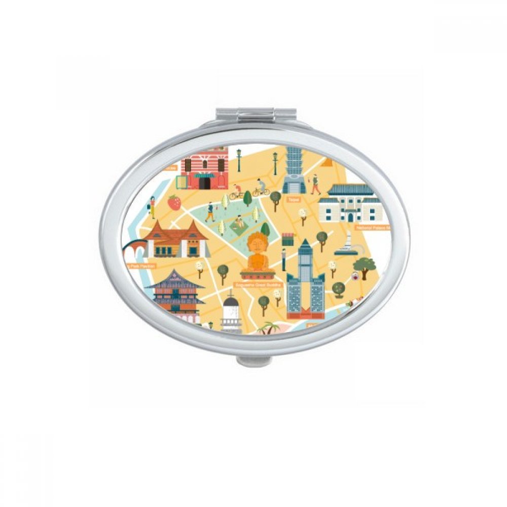 Miroir de poche portable pour les retouches maquillage rapides au bureau