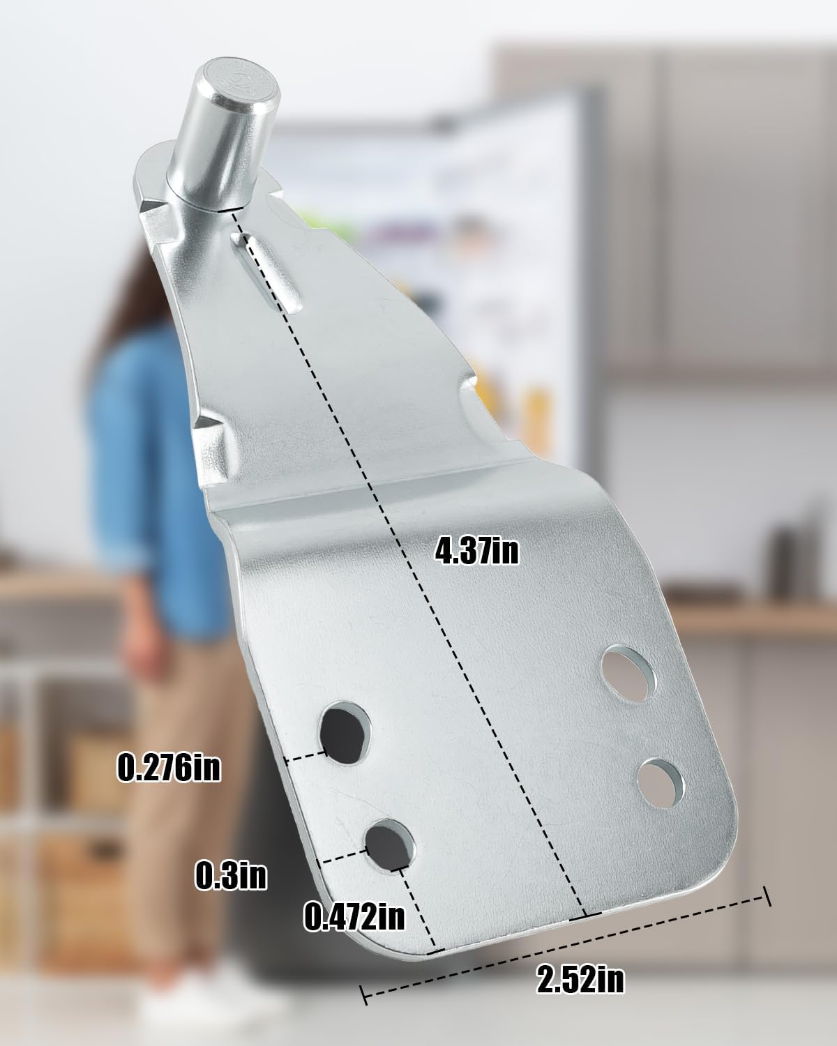 240313703 Refrigerator Door Hinge Bracket Compatible with Frigidaire Kenmore Electrolux, Durable Refrigerator Hinge Replaces 240313701 240313702 1796817