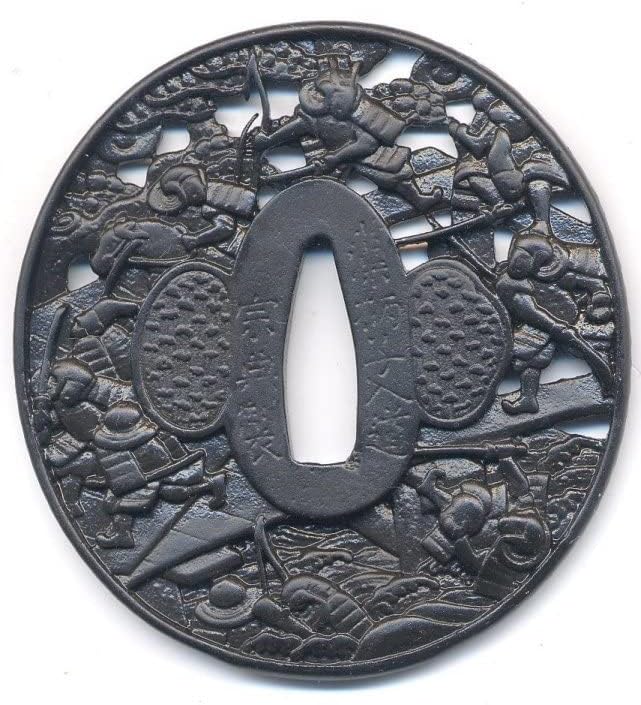 鍔 tsuba | あやかし堂 A019 刀鍔 鉄地 透かし 日本刀装具 鍔 刀の鍔