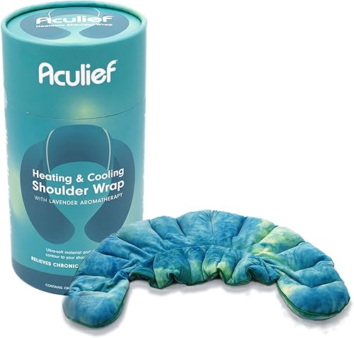 Miniatura 1 de Aculief Envoltura de hombro térmica y refrescante con aromaterapia lavanda | Almohadilla caliente y fría para hombros y cuello | Alivia el dolor, la