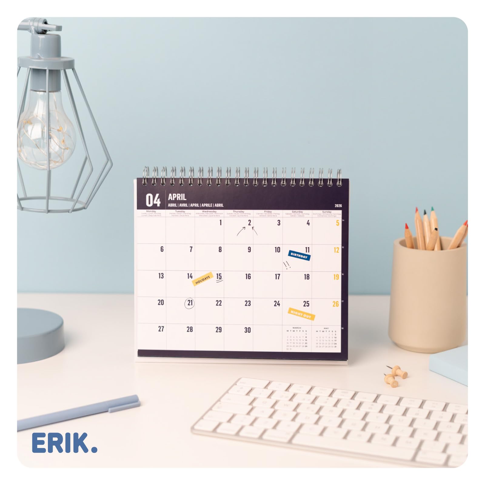Grupo Erik Desk Calendar 2026 - New York Calendar 2026 Month To View | Monthly Desk Planner, Desktop Gifts Under 10 Pounds | Travel Gifts For Friends