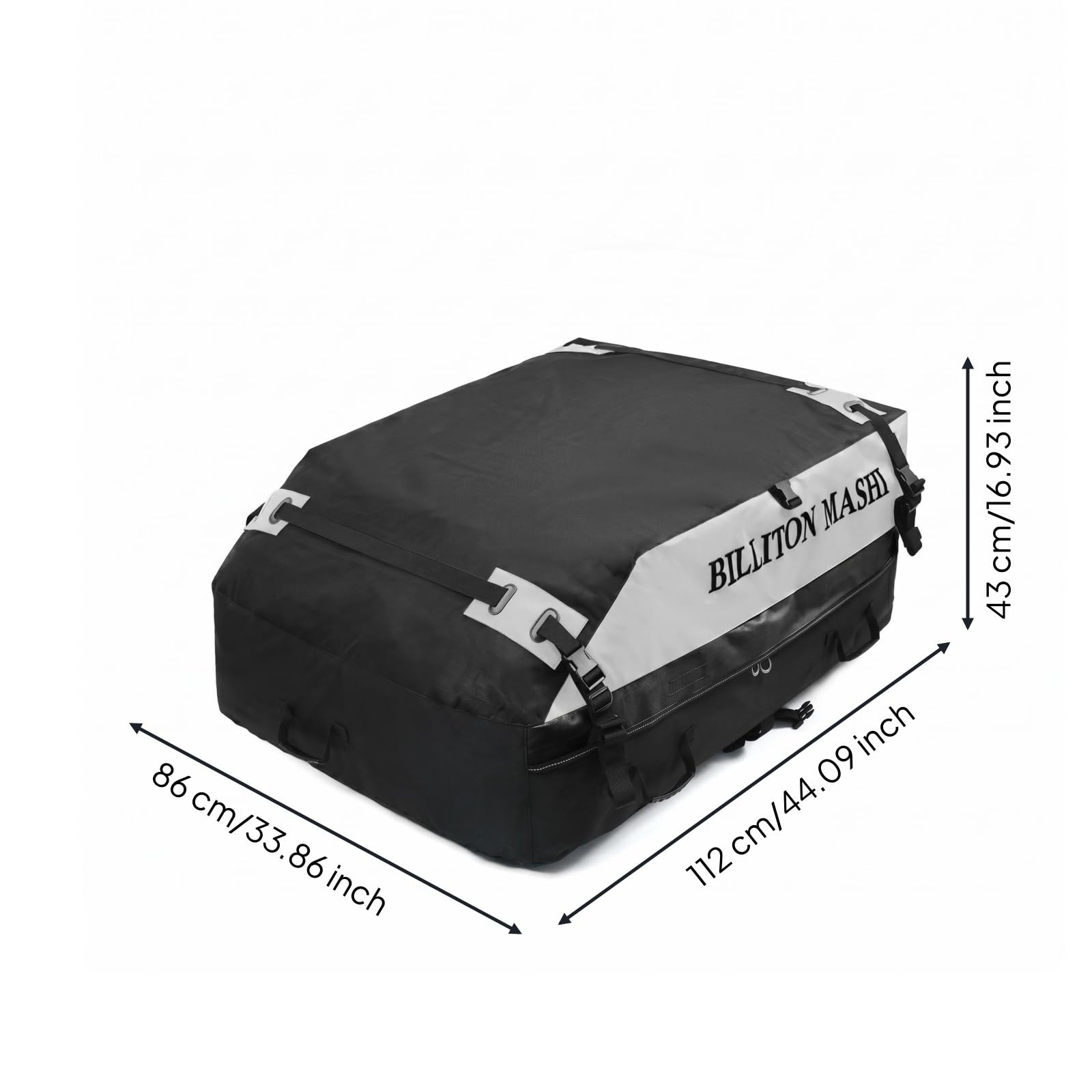Coffre de Toit Voiture Bagage Toit Sac de Toit Porte-Bagages Auto Coffre Souple PVC Étanche avec Fermeture à Glissière et Sangles Renforcées, Color to 2, 15 Mètres Cubes