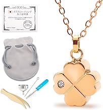 Memorial Pendant Clover Hand-held Memorial Set Includes Casket Metal Allergy-friendly Safe All 3 Colors Made in Japan Bone Capsule Bone Holder Bone Necklace Bone Accessory Stainless Steel