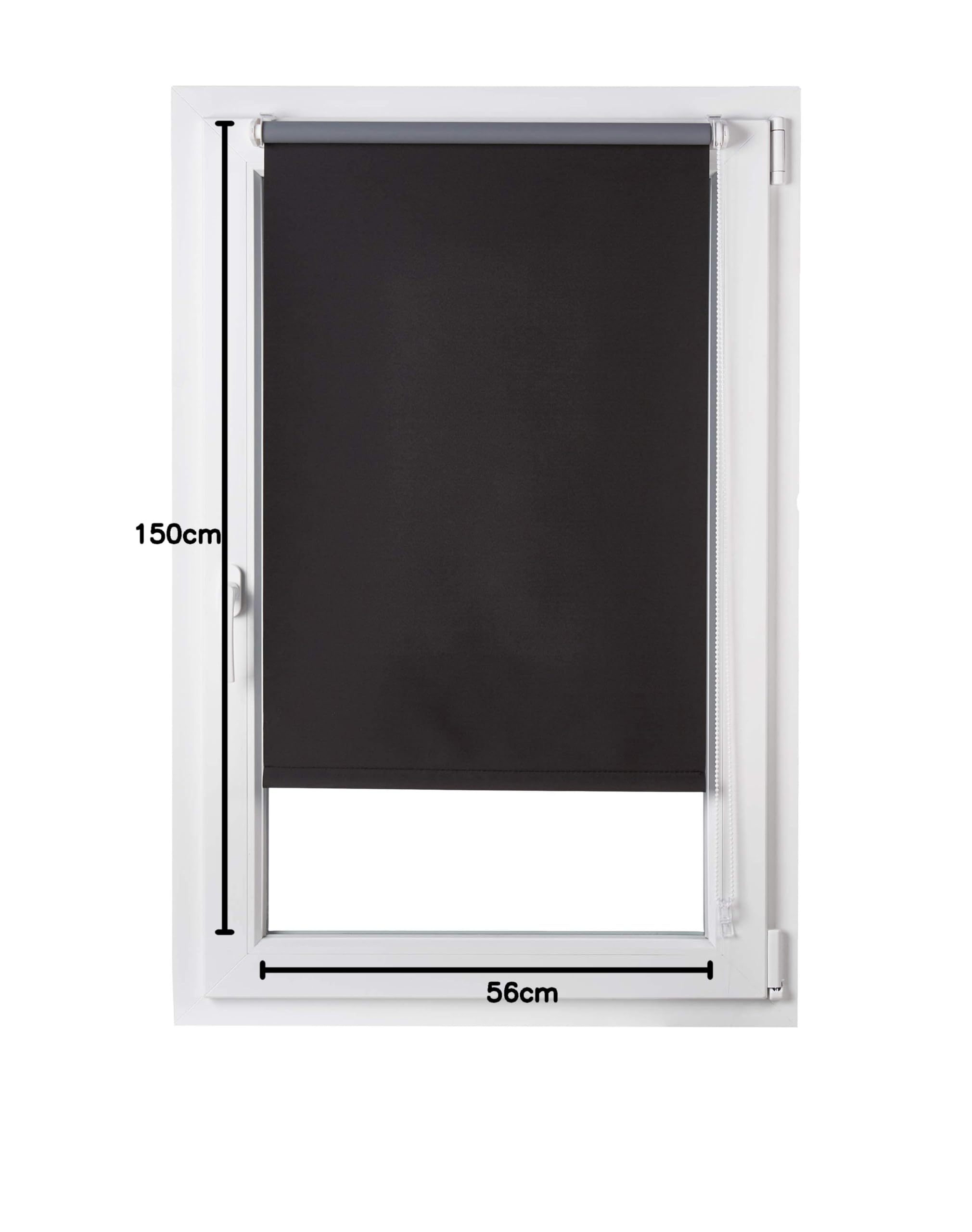 Amazon Basics Roleta Zaciemniająca, Czarny, 56 x 150 cm