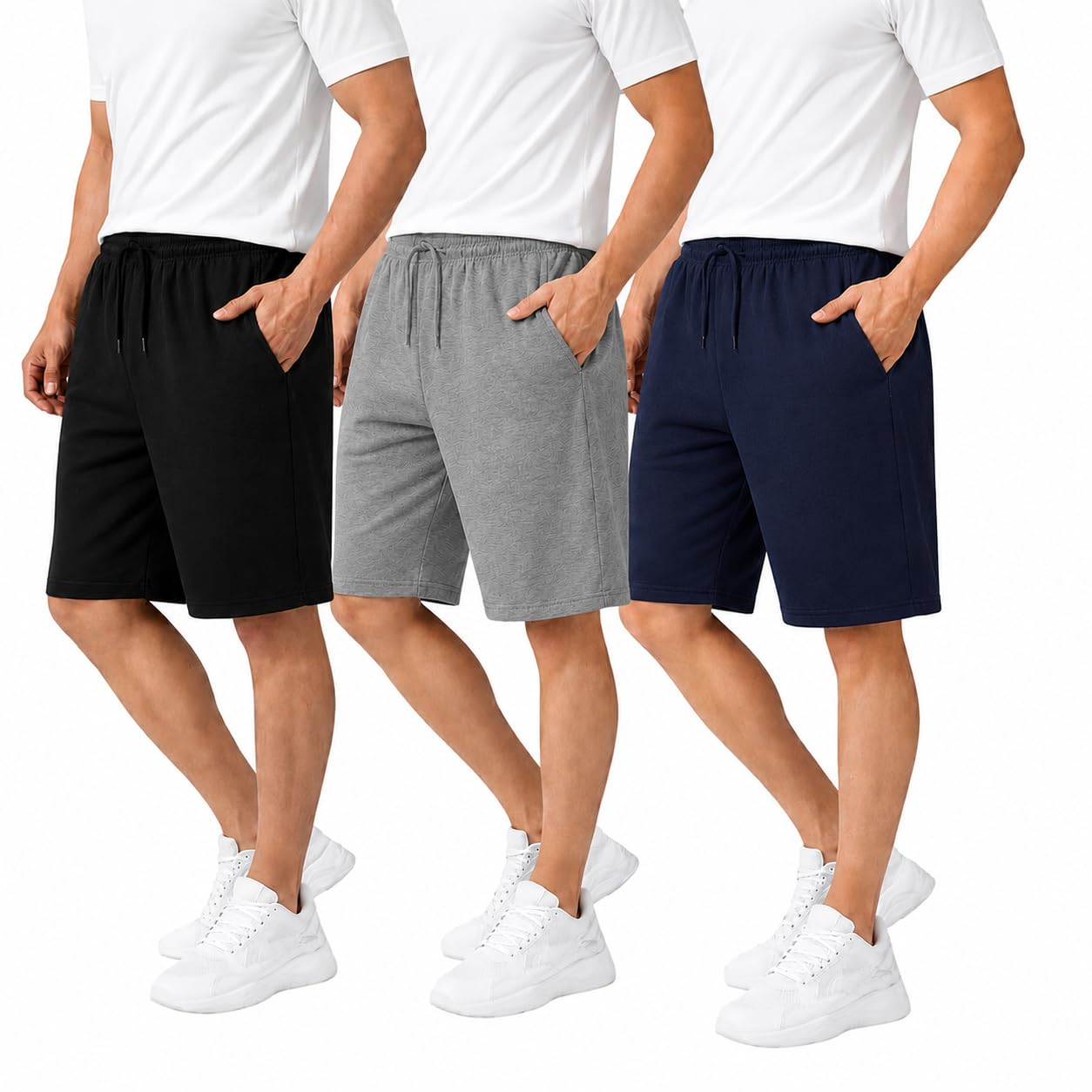 Men's Shorts | Shorts for Men | Regular Fit | Elastic Waist | Casual Wear | Cottan Casual Shorts | Pack of 3-picture-37