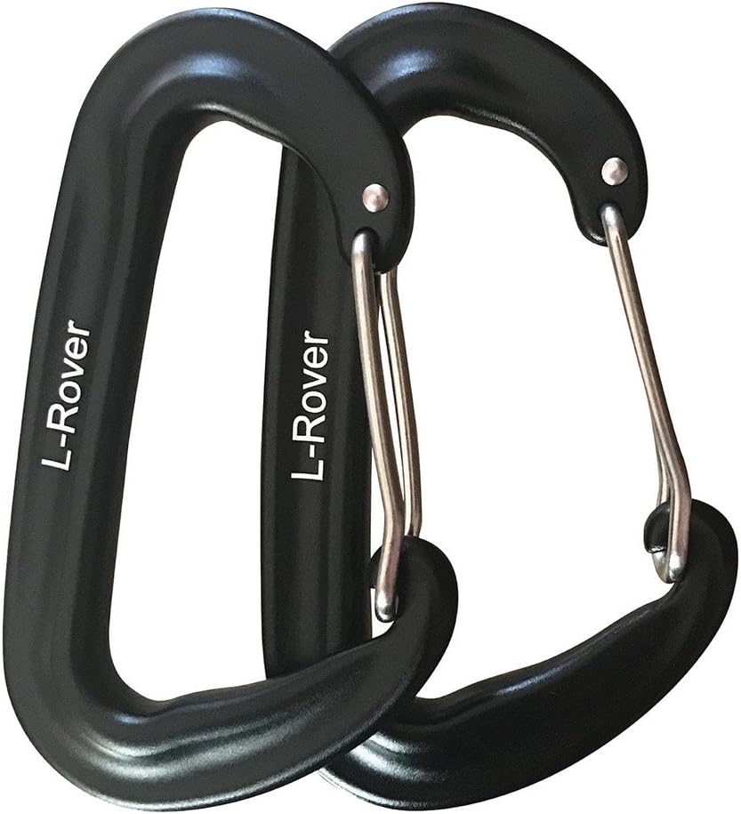 Carabiner,12KN Lightweight Heavy Duty Carabiner Clips,Aluminium Wiregate Caribeaners for Hammocks,Camping, Key Chains, Outdoor and Gym etc,Hiking & Utility