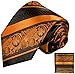 Produktbild Paul Malone Krawatten Set 2tlg 100% Seidenkrawatte orange schwarz