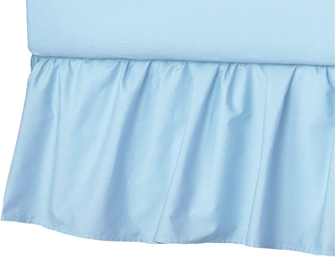American Baby Company Minifalda para cuna (24" x 38"), minifalda para cama de cuna con volantes de microfibra ultra suave, azul, para niños y niñas