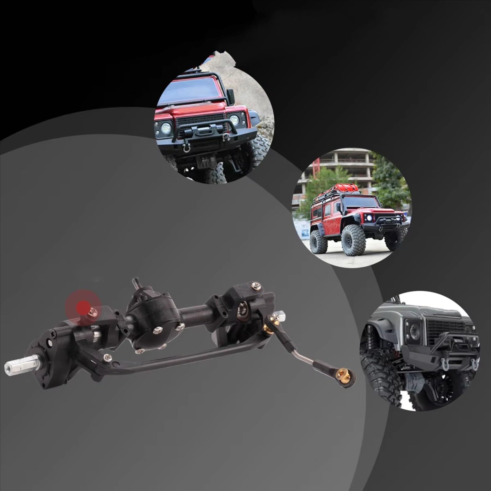 Compatible con WPL C14 C24 C24-1 C34 C44 B14 B24 1/16 RC Car Upgrade Parts Modification Repuesto 2 Piezas Eje De Portal Delantero Y Trasero Piezas