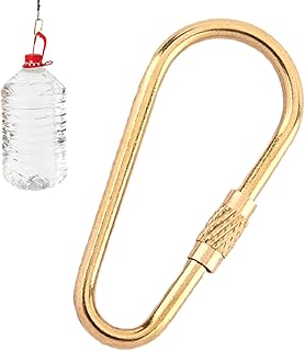 高耐久性ヘビーデューティ頑丈構造カラビナ | 高負荷対応 黄銅製 アウトドアギア,オートロッキングカラビナクリップ ヘビーデューティ - アウトドアハイキング用、ハンモック設置用、犬用リード接続用、ハーネス装着用、キーチェーンとして使用、ペット固定用アイテム