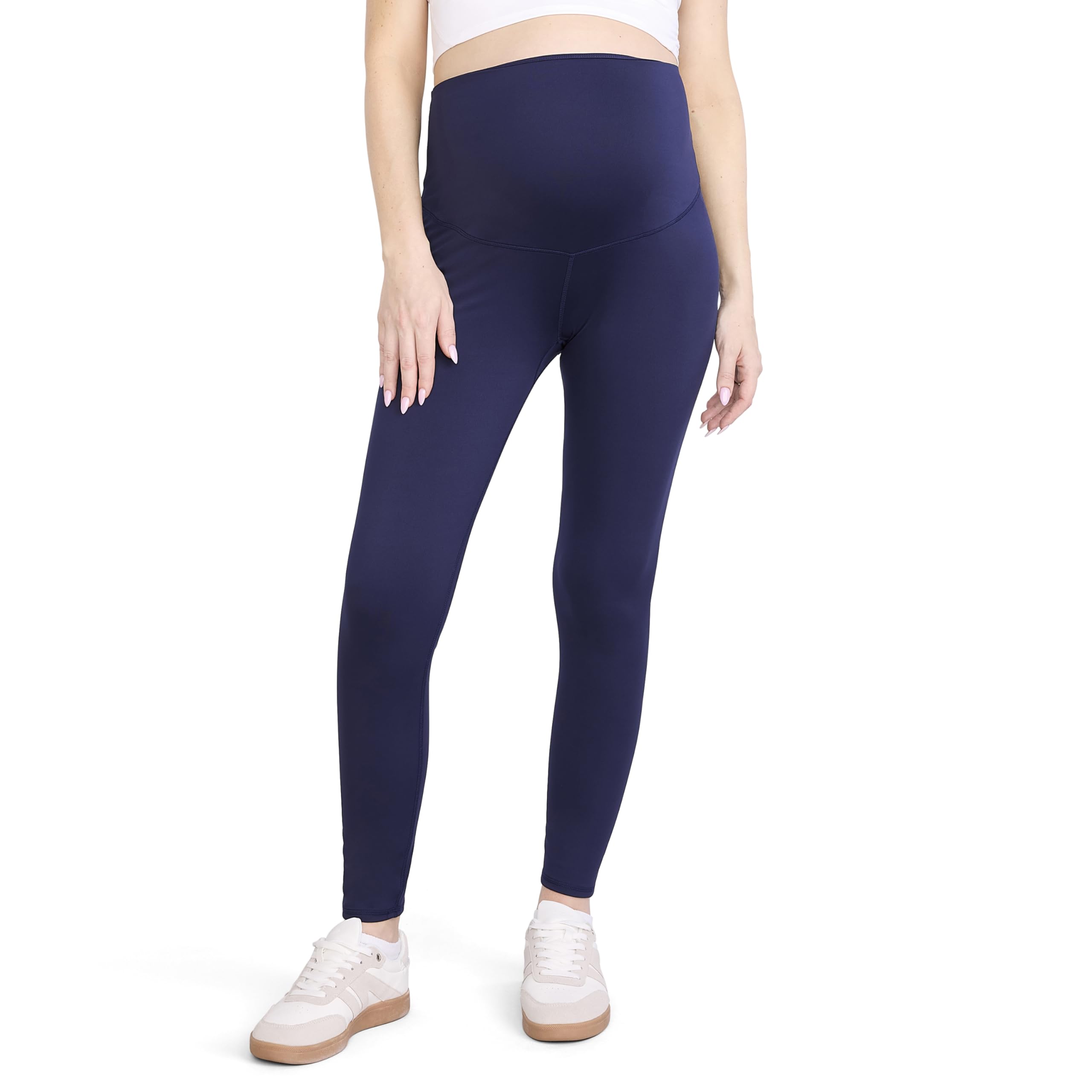 Motherhood Maternity Womens Over The Belly Workout Activewear Pregnancy Leggings