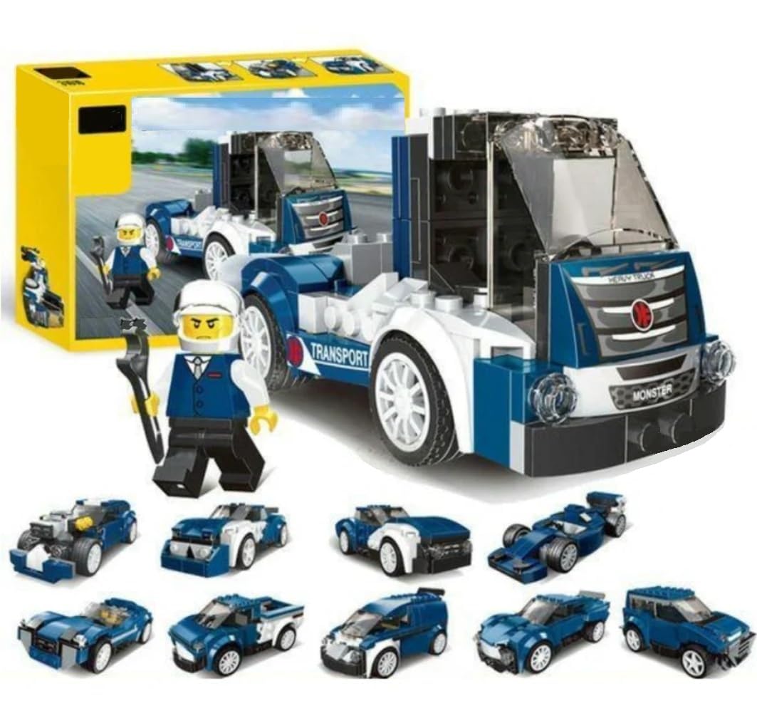 Galaxy Hi-Tech 10-in-1 Magic Building Blocks Set 216+ Pieces Creative Construction Toy for Kids Includes Instruction Manual Ideal for Boys & Girls Ages 6+ DIY Brick Vintage Car, Truck Kit-image-42