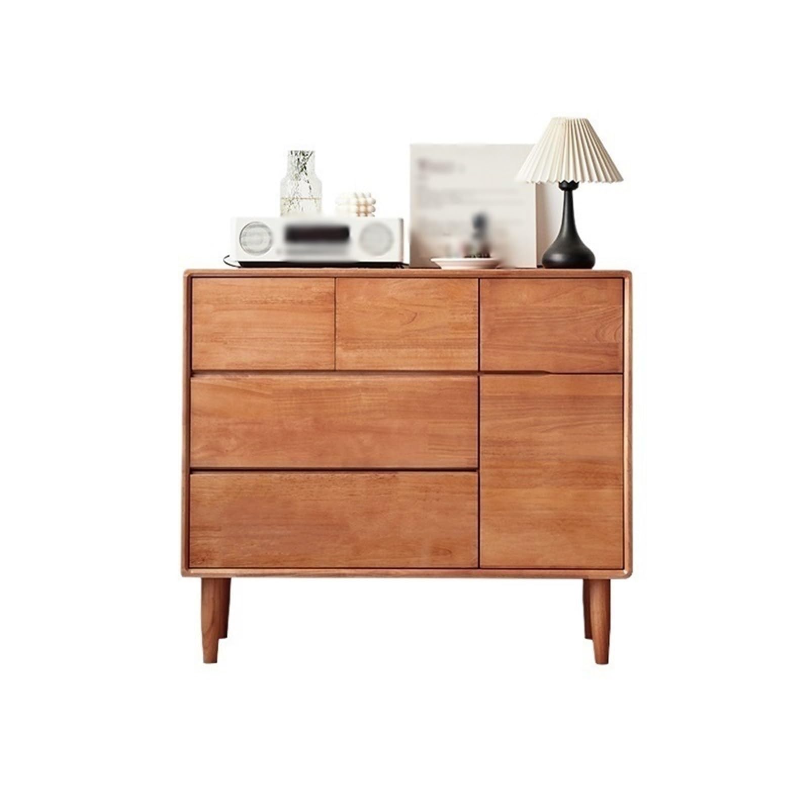 Dh2yjnbf3 Bedroom Dresser For Bedroom With 5 Storage Drawers And 1 Door Wooden Chest Of For Closet Guest Room Storage Organizer