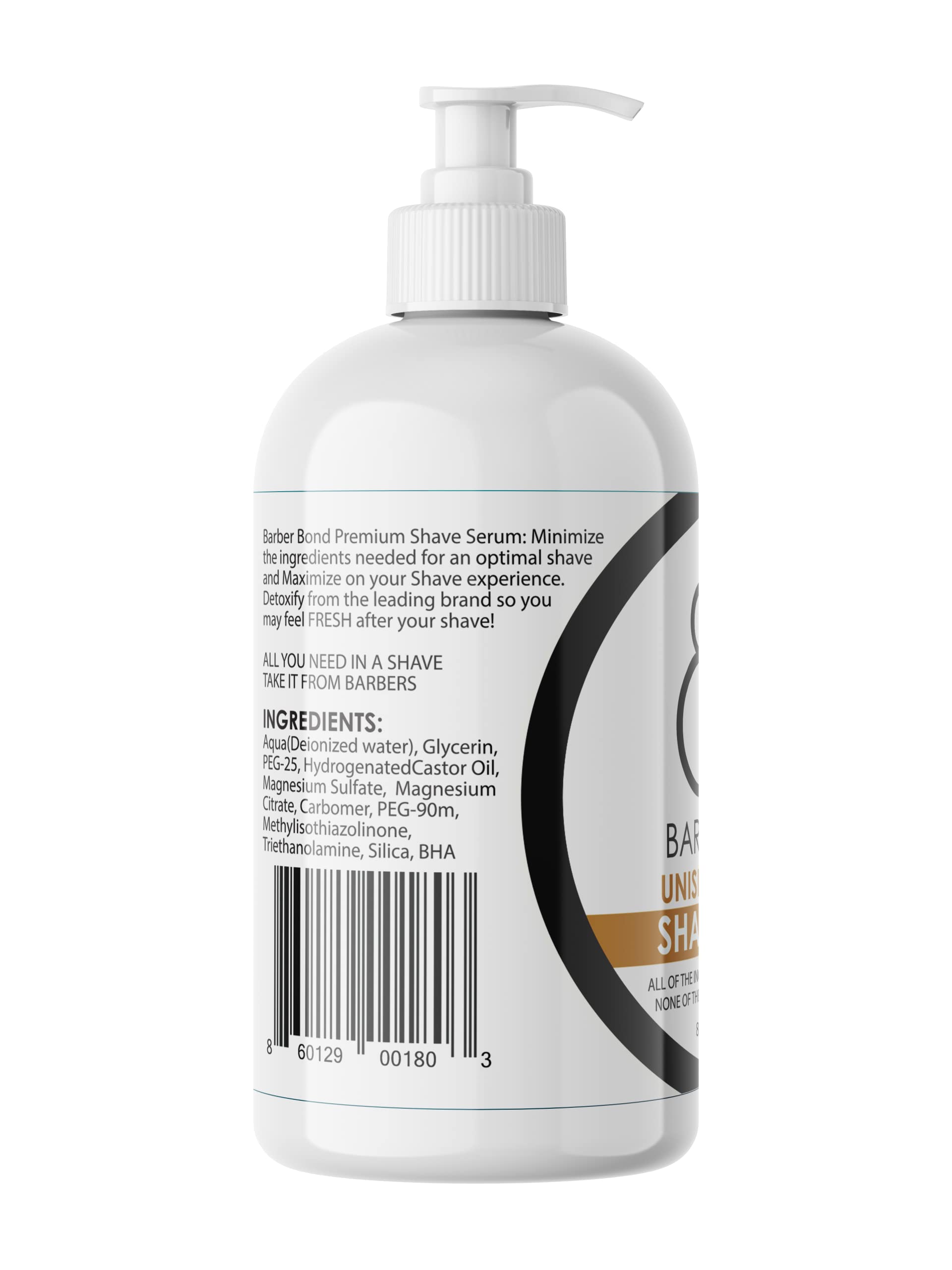 Barber Bond® Premium pełne serum do golenia ciała (236,8 g) przezroczysty żel do golenia dla mężczyzn i kobiet