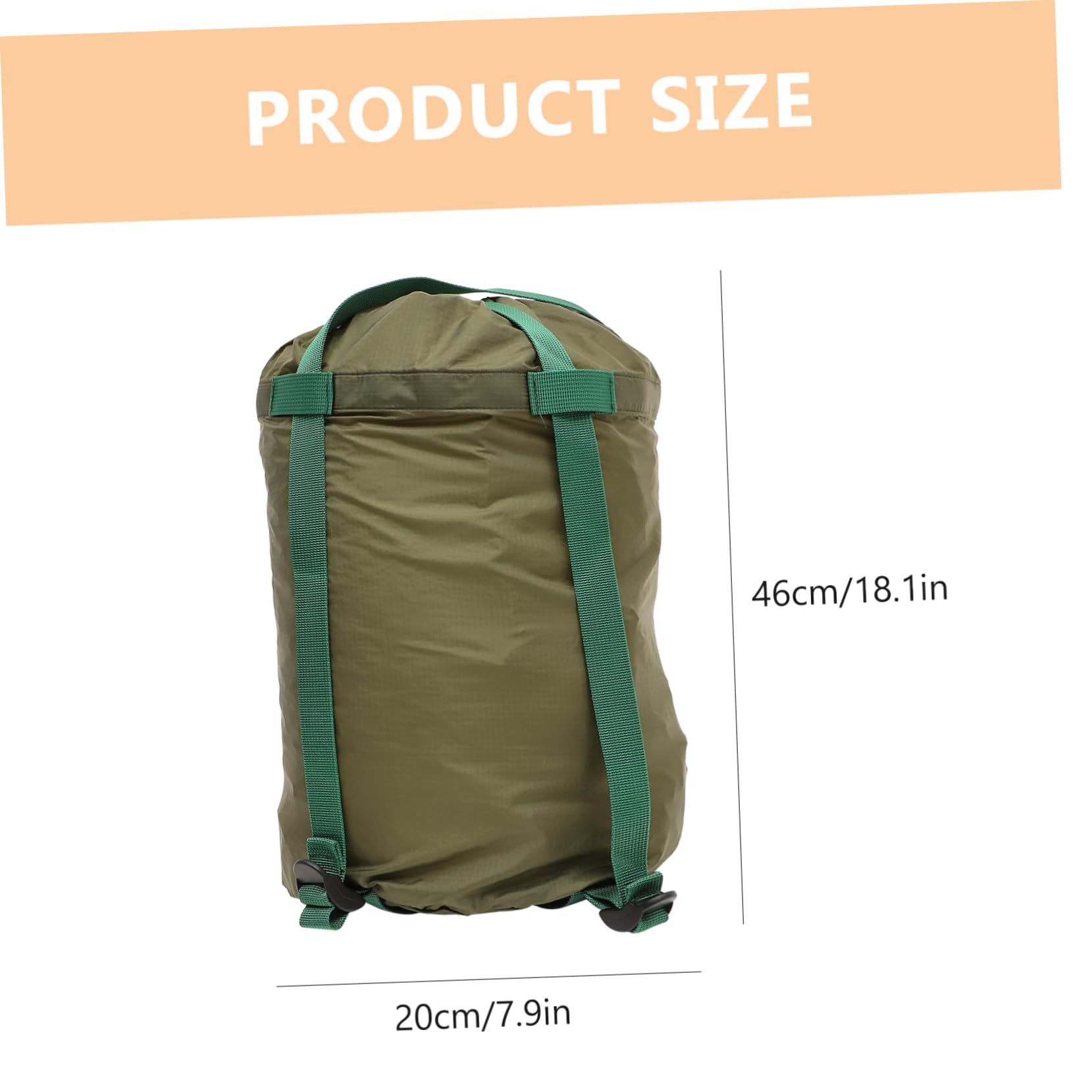 NAMOARLY Hiking Compression Bag Sleeping Bag Storage Quilt Compression Sack Zippered Outdoor 20x46cm Lightweight Random