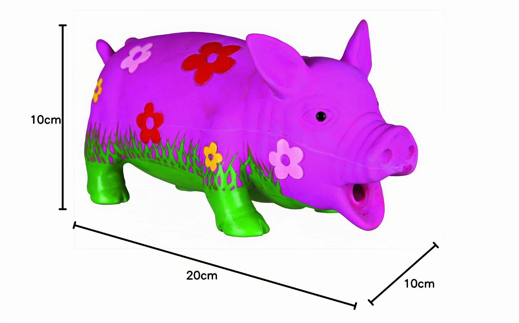 TRIXIE cochon jouet couineur pour chien en latex, 22 cm – jouet de mastication avec son intégré, latex flexible & résistant pour mâcher, jouer & stimuler l'activité