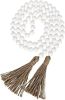 Vista 1 de IMIKEYA Cuentas de madera: guirnalda de cuentas de madera de granja para decoración de bandejas escalonadas