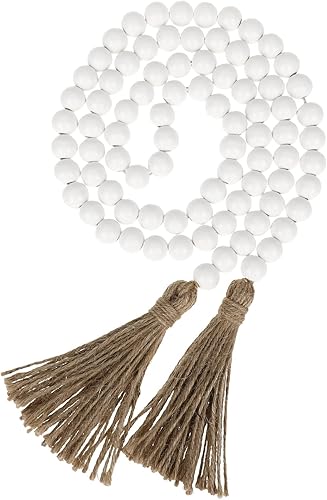 IMIKEYA Cuentas de madera guirnalda de cuentas de madera de granja para decoración de bandejas escalonadas