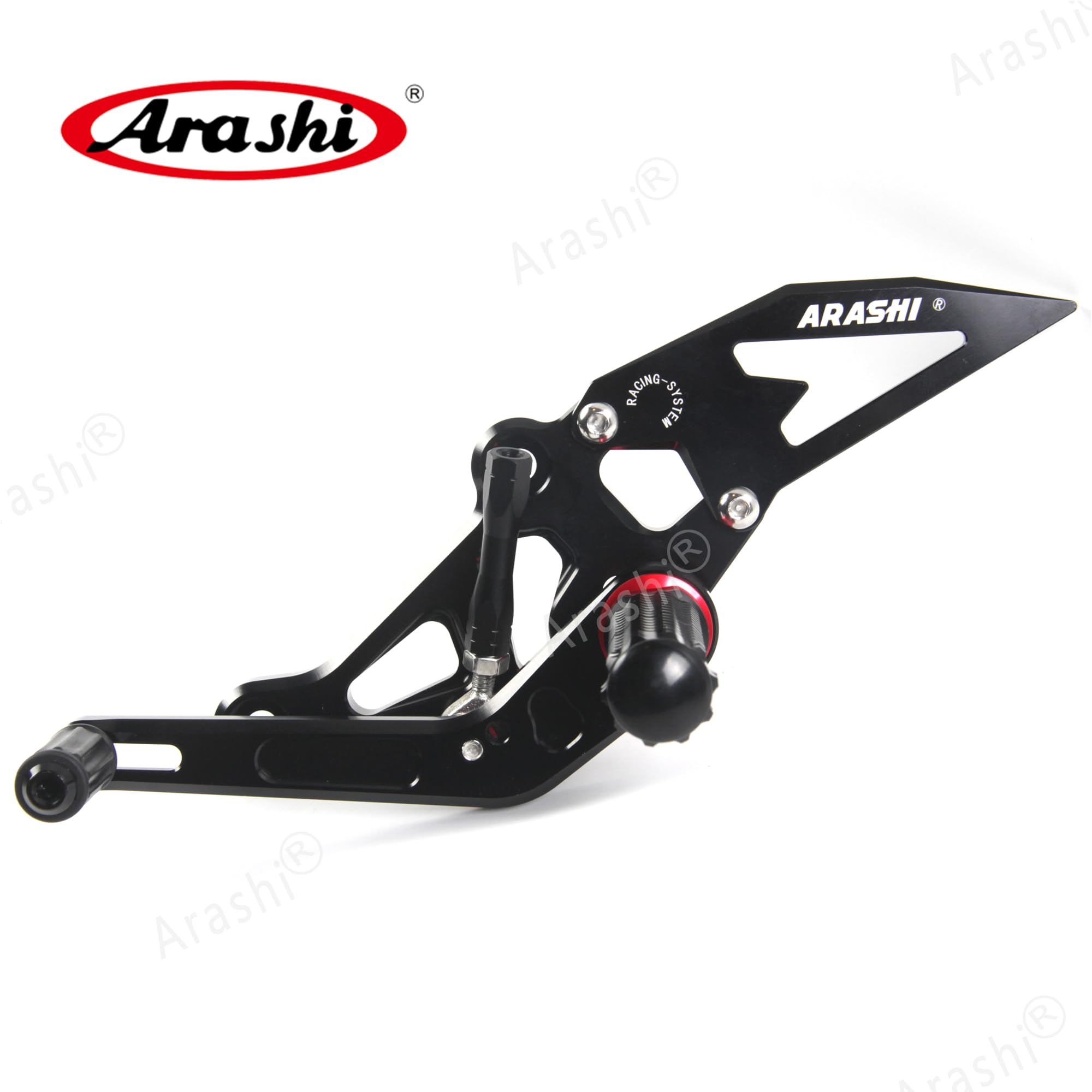 Arashi (Version2.0) Regolabile Pedane Arretrate Pedane Poggiapiedi per MT07 FZ07 XSR700 2014-2017, Nero Accessori Pedalino Posteriori Pedaline