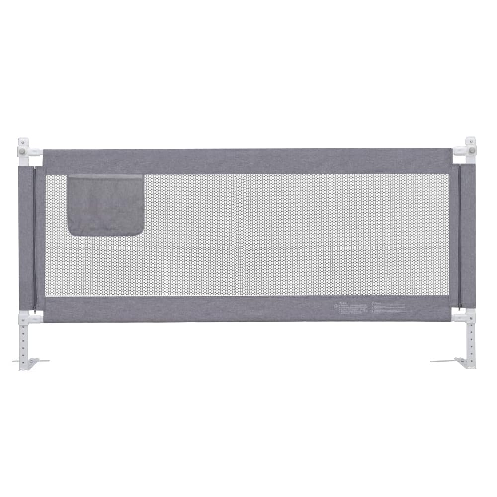 Sponda per letto (150 cm) per bambini, extra lunga, ribaltabile, di sicurezza, con motivo caro, per letto singolo, matrimoniale, king size, 1 lato