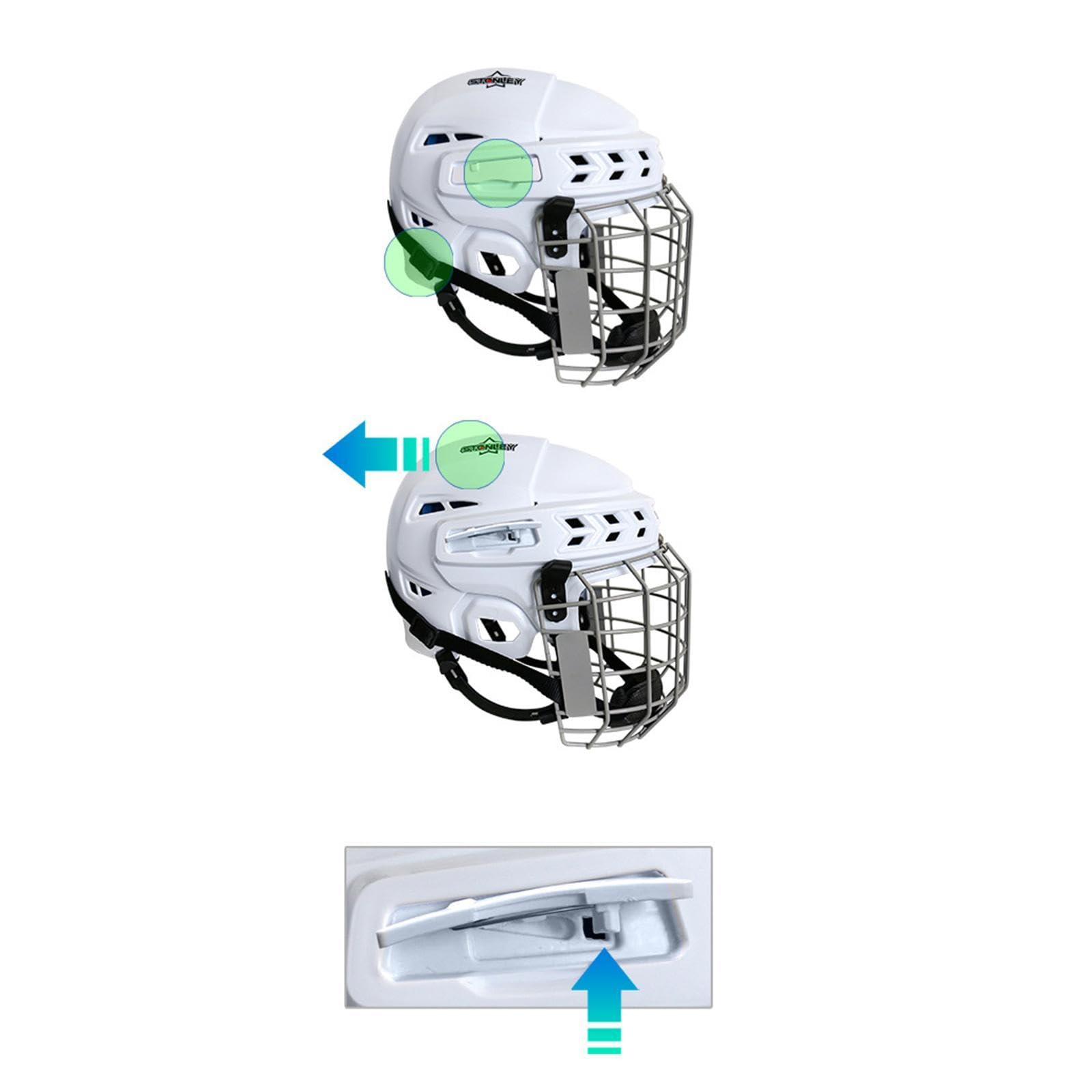 Casque de hockey, casque de patinage de vitesse sur glace, pour entraînement de compétition, exercice M, blanc