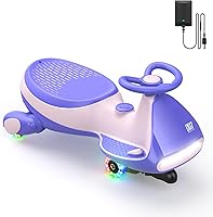 FanttikRide N7 Pro Electric Wiggle Car Pink - 2-in-1 Pedal Ride-On, 2 Speeds to 4 MPH, Bluetooth, LED Flashing Wheels, Anti-Rollover for Kids 3+ 150lbs