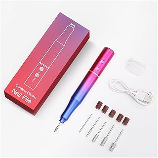 Máquina elétrica de furar pregos Máquina profissional para furar unhas, fresa elétrica para manicure de 30000 RPM, brocas para lixas de unhas, ferramentas removedoras de esmalte de gel Baixo nível de