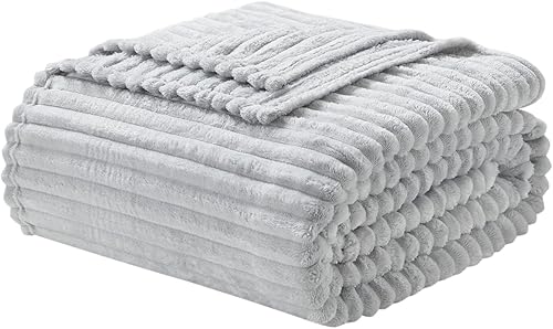 Nestl - Manta de forro polar de felpa cortada, tamaño manta, ligera y súper suave, mullida, para cama , lavable a máquina, 50x60 pulgadas, color