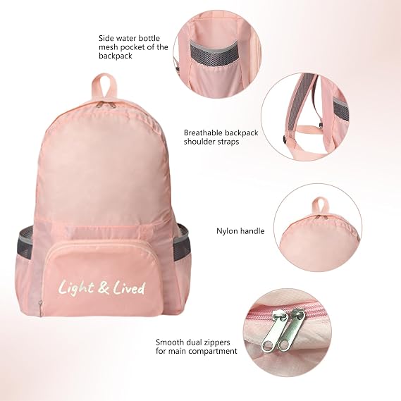 30L Foldable Backpack, Water-Resistant Dual-Mode Versatility Travel Rucksack for Men & Women– Lightweight Backpack for Daily Use & Outdoor Camping